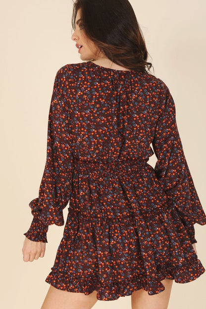 Ditsy floral mini dress