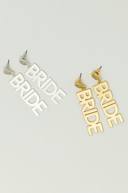 18k Gold Say I Do Bride Earrings - Perfect Gifts for Brides - Bachelorette Party