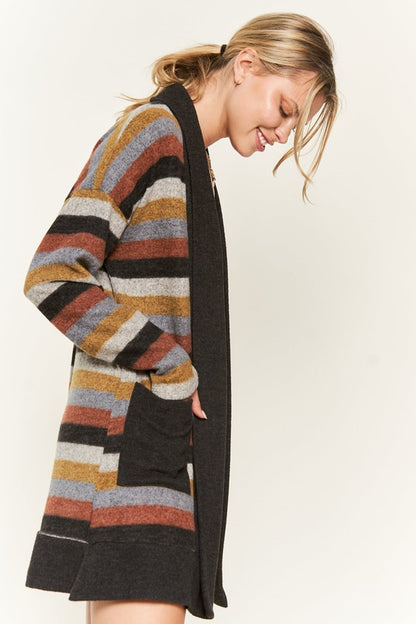 MULTI COLOR STRIPE CARDIGAN KRT1242