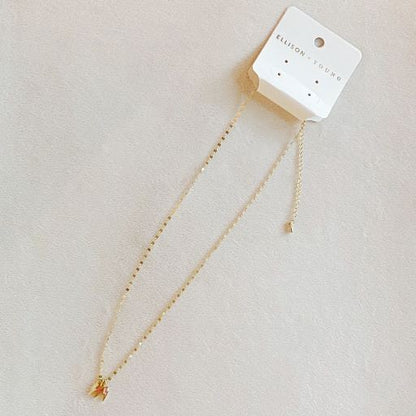 18K Gold Lightning Bolt Necklace - Dainty and Fun