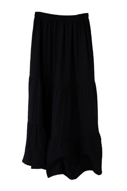 Tiered maxi skirt