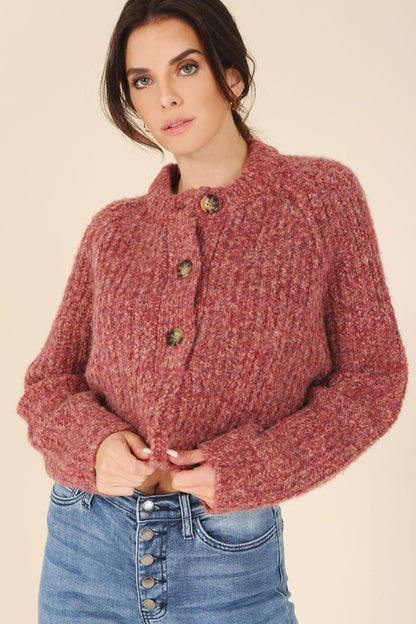 Melange multicolor sweater top