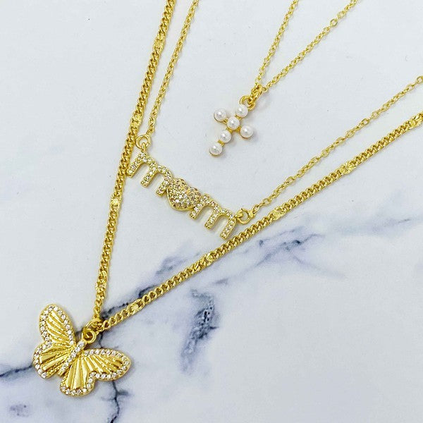 18K Gold Heart Mom Necklace - Perfect for Loving Moms