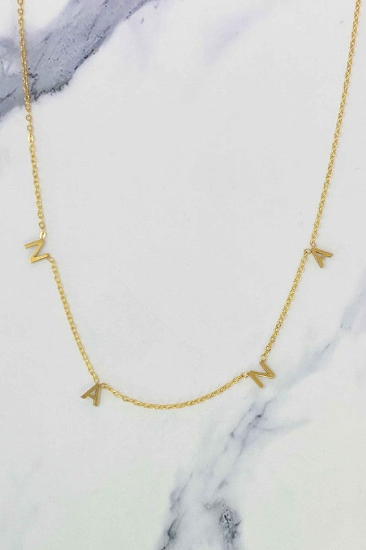 18k Gold Nana Necklace - Simple and Chic NANA Necklace